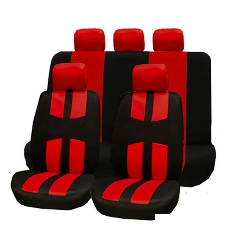 4pcs/9pcs/set car seat covers set fit most cars covers tire track detail styling car seat protector interior accessories1