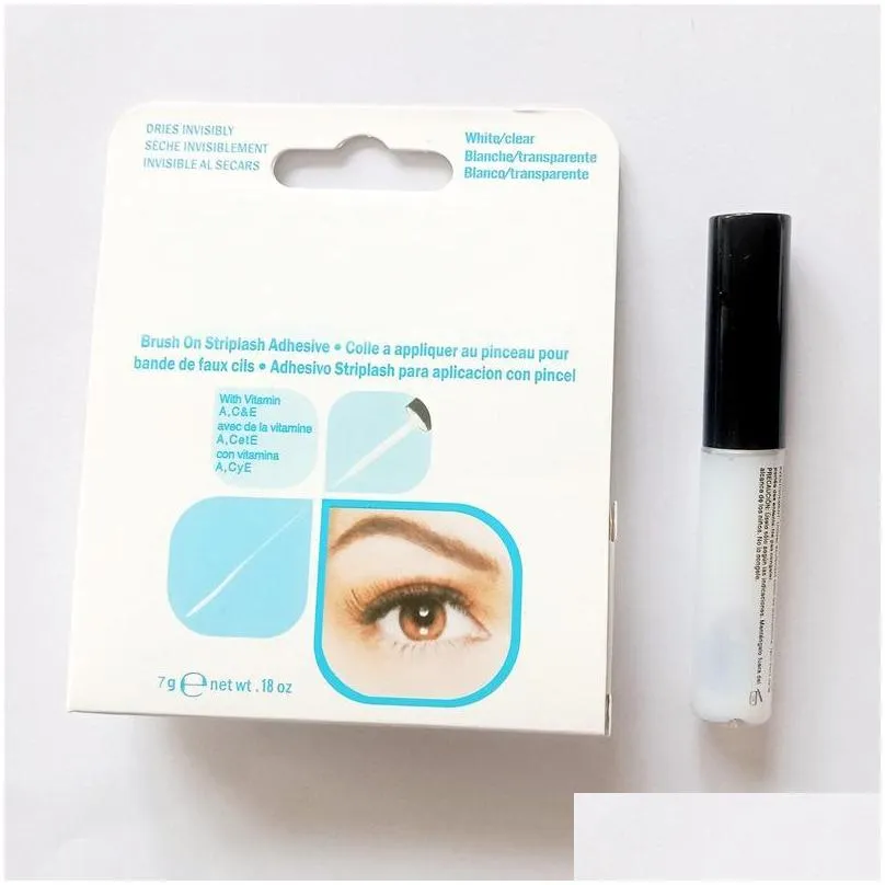 2021 brand cosmetic tools eyelash adhesives eye lash glue brushon glues vitamins white/clear/black 9g news packaging makeup tool dhs