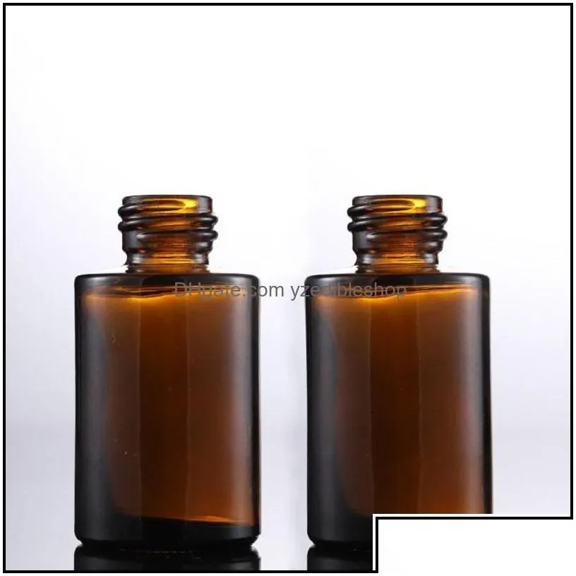 packing bottles 30ml glass essential oil per liquid reagent pipette dropper bottle flat shoder cylindrical clear/frosted/amber drop