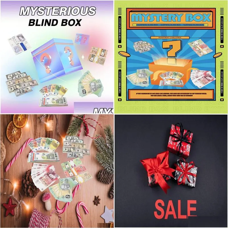 mysterious blind box toy party replica us fake money kids play or family game paper copy banknote 100pcs pack practice counting movie prop pretend