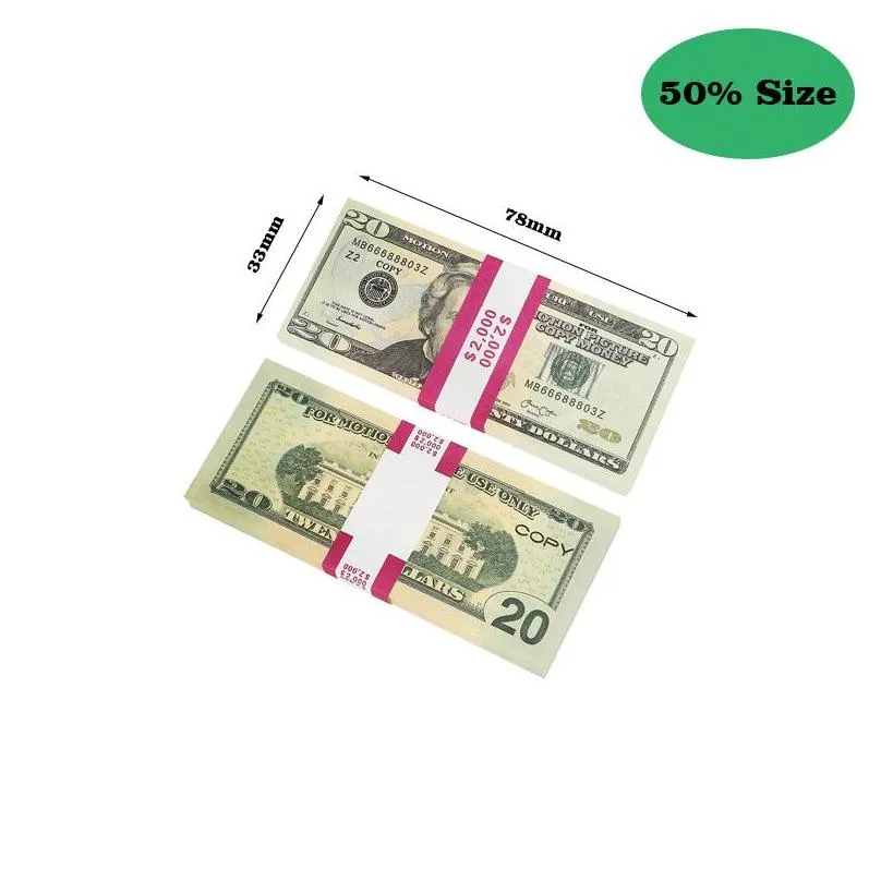 funny toy money movie prop banknote 10 dollars currency party fake notes children gift 50 dollar ticket for movies play games