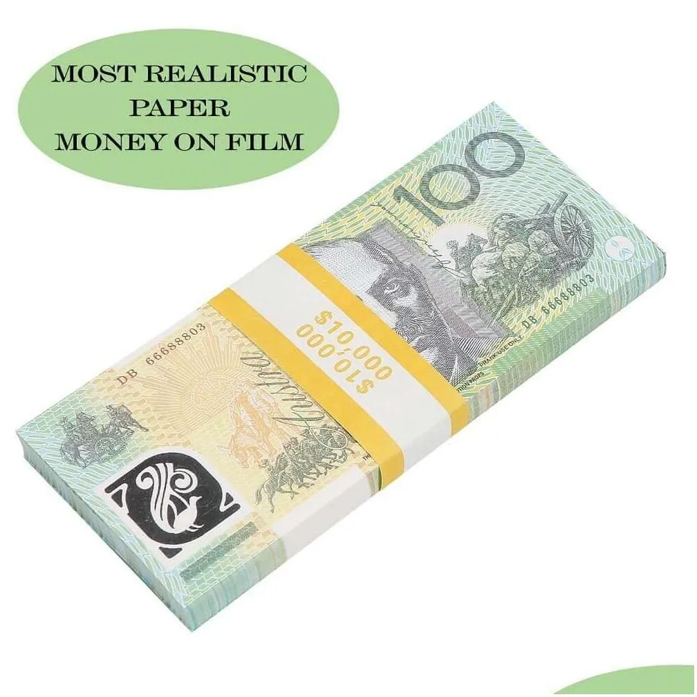 fake money prop australian dollar 50 aud banknotes paper copy movie game props