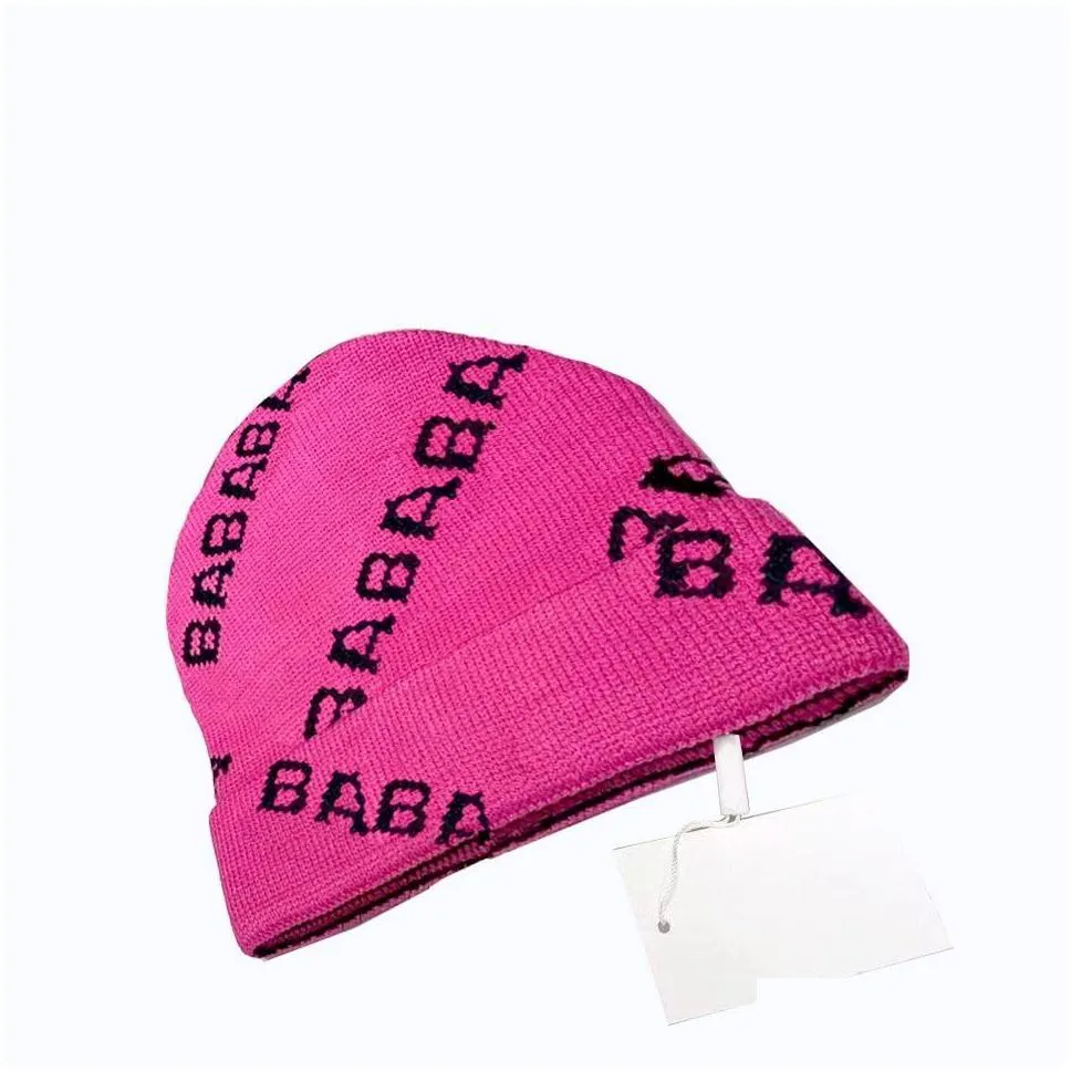 2022 fashion knitted hat fall/winter warm ba letter beanie for male and female couples cap