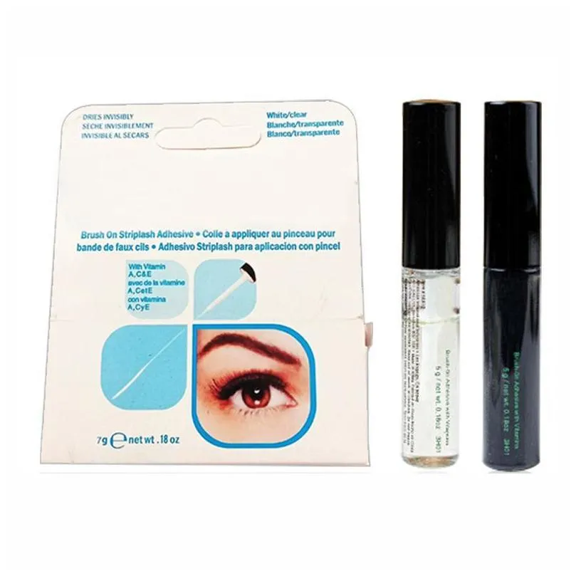 2021 brand cosmetic tools eyelash adhesives eye lash glue brushon glues vitamins white/clear/black 9g news packaging makeup tool dhs