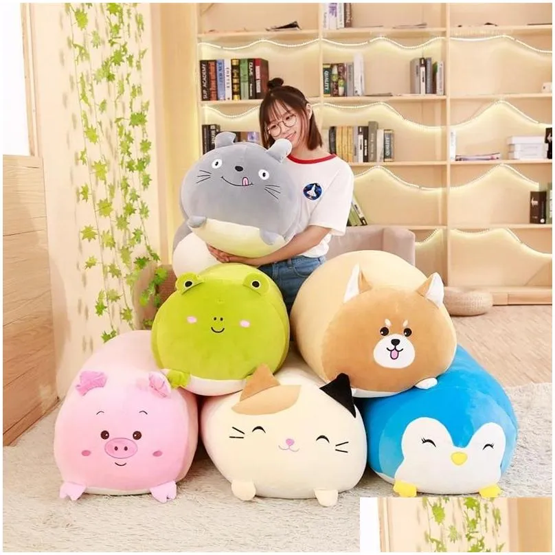 9 styles animal sweet dinosaur pig cat bear plush toy soft cartoon panda hamster elephant deer stuffed doll baby pillow gift