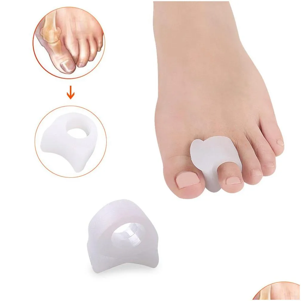 10pcs toe separators bunion pads hammer toes straightener toe spacers corrector for overlapping toes and drift pain hallux valgus295n