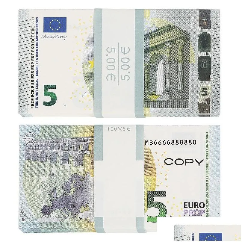 prop 10 20 50 100 fake banknotes movie copy money faux billet euro play collection and gifts