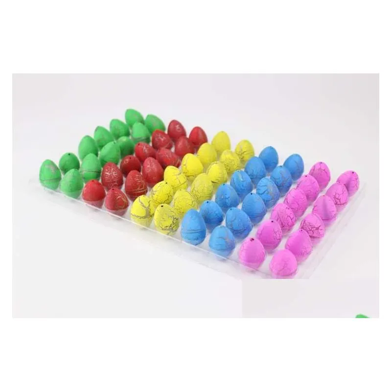 60pcs/lot novelty gag toys children toys cute magic hatching growinanimal dinosaur eggs for kids educational toys gifts gyh a660