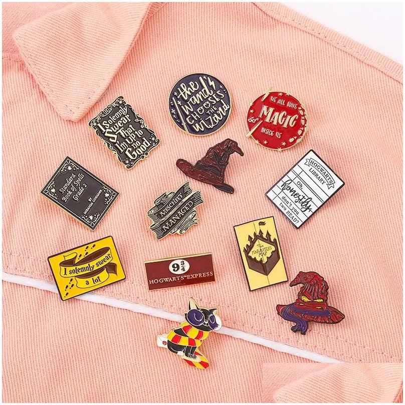 magic cute anime movies games hard enamel pins collect metal cartoon brooch backpack hat bag collar lapel badges women fashion jewelry