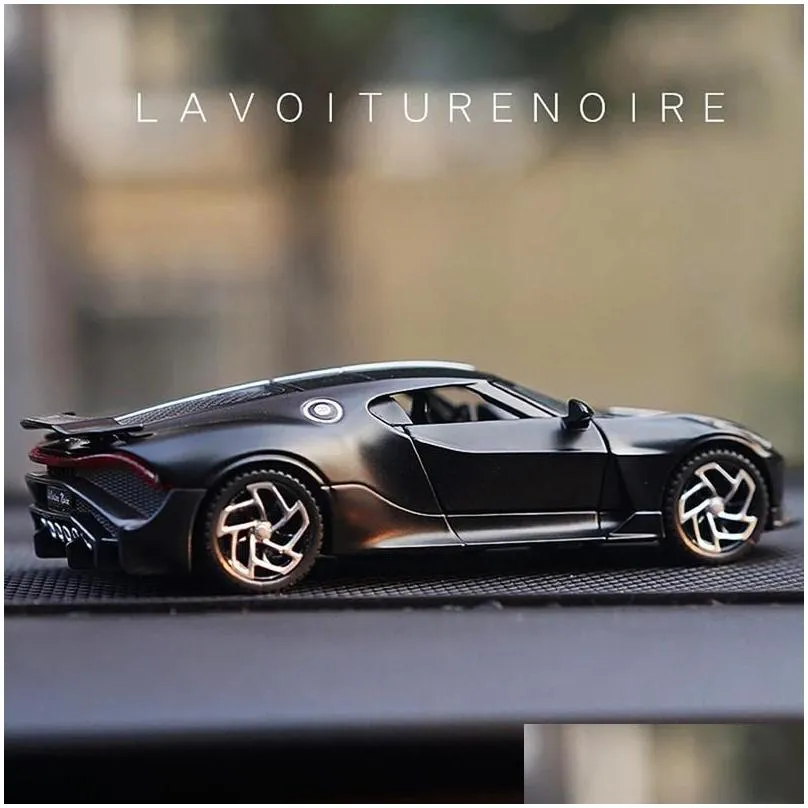 132 bugatti lavoiturenoire black dragon supercar toy alloy car diecasts vehicles model s for children 220318