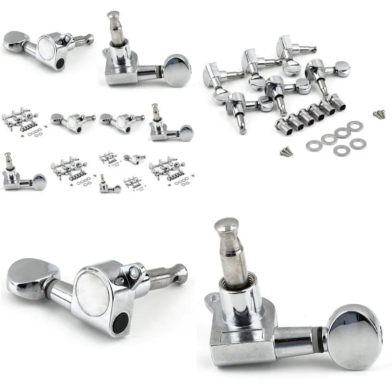 6r right 6l left 3ladd3r string tuning pegs tuners tuner chrome inline guitar machine head 6r right