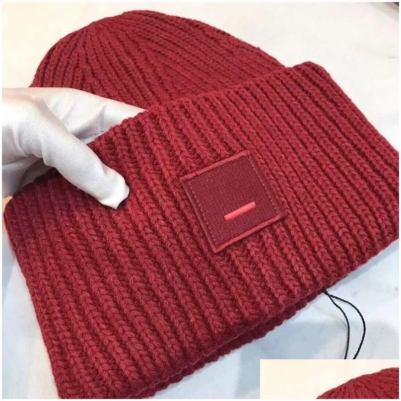 studios smile face hat autumn winter warm men women skull knitted wool cap smiling beanie tide street hiphop hats fashion solid color for adult with box