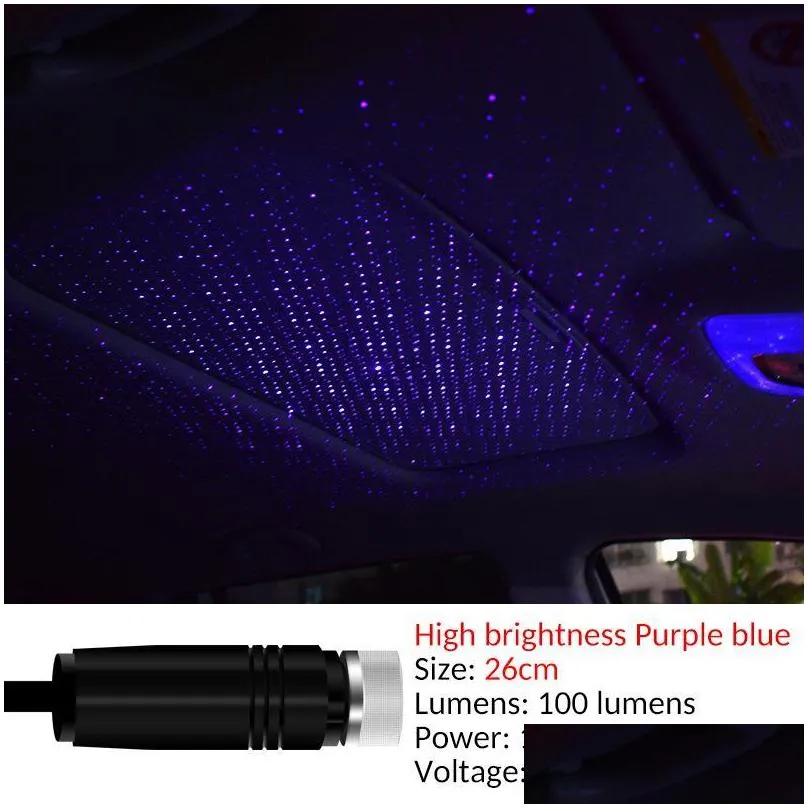 decorative lamps adjustable car interior decor light mini led roof star night projector atmosphere galaxy lamp interior external