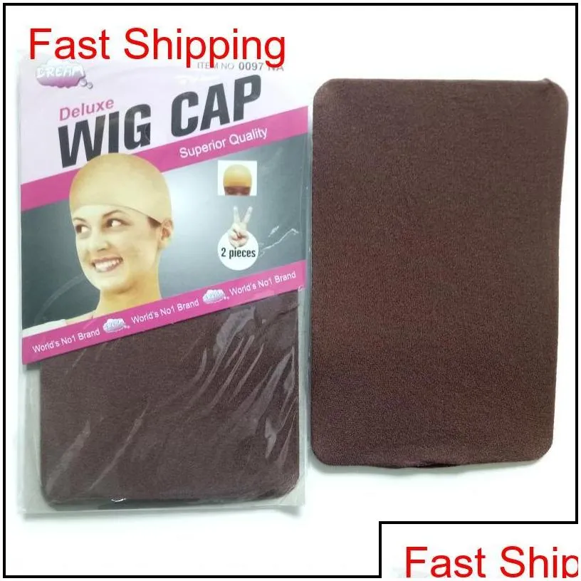 deluxe wig cap 24 units 12bags hairnet for making wigs black brown stocking liner snood nylon me qylnyf babyskirt