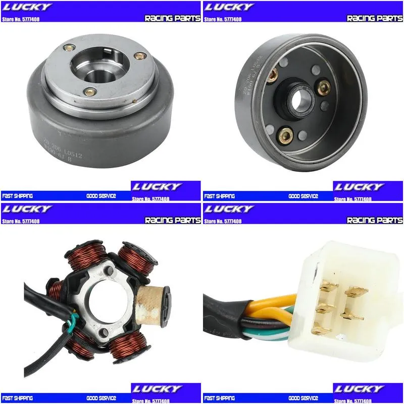 190cc motorcycles ignition magneto stator flywheel kit for zongshen z190 w190 1p62yml2 electric start engine dirt pit bike atv pedals