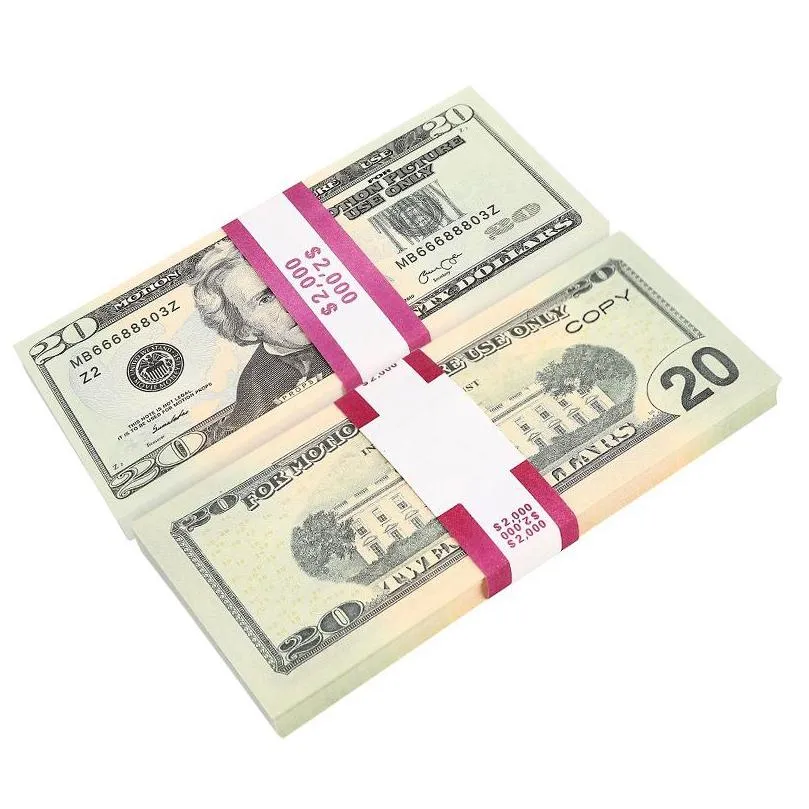 replica us fake money kids play toy or family game paper copy banknote 100pcs/pack