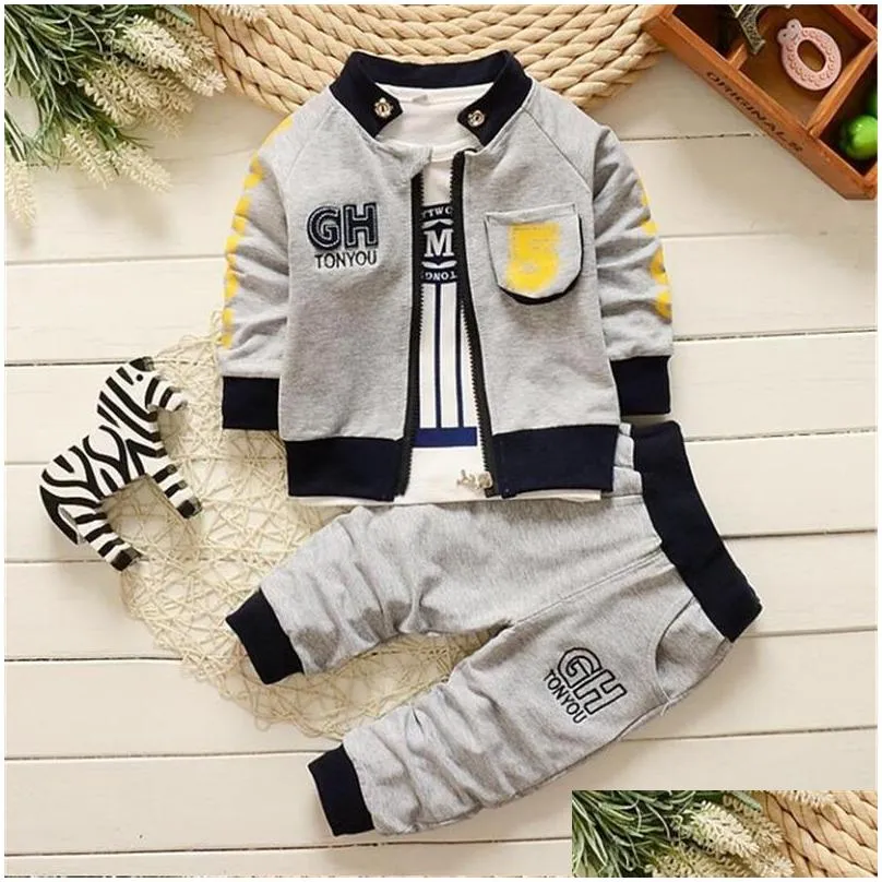 baby boy fashion clothing set kid tie suits high quality autumn spring children tracksuit for kids wedding party outfits 220218