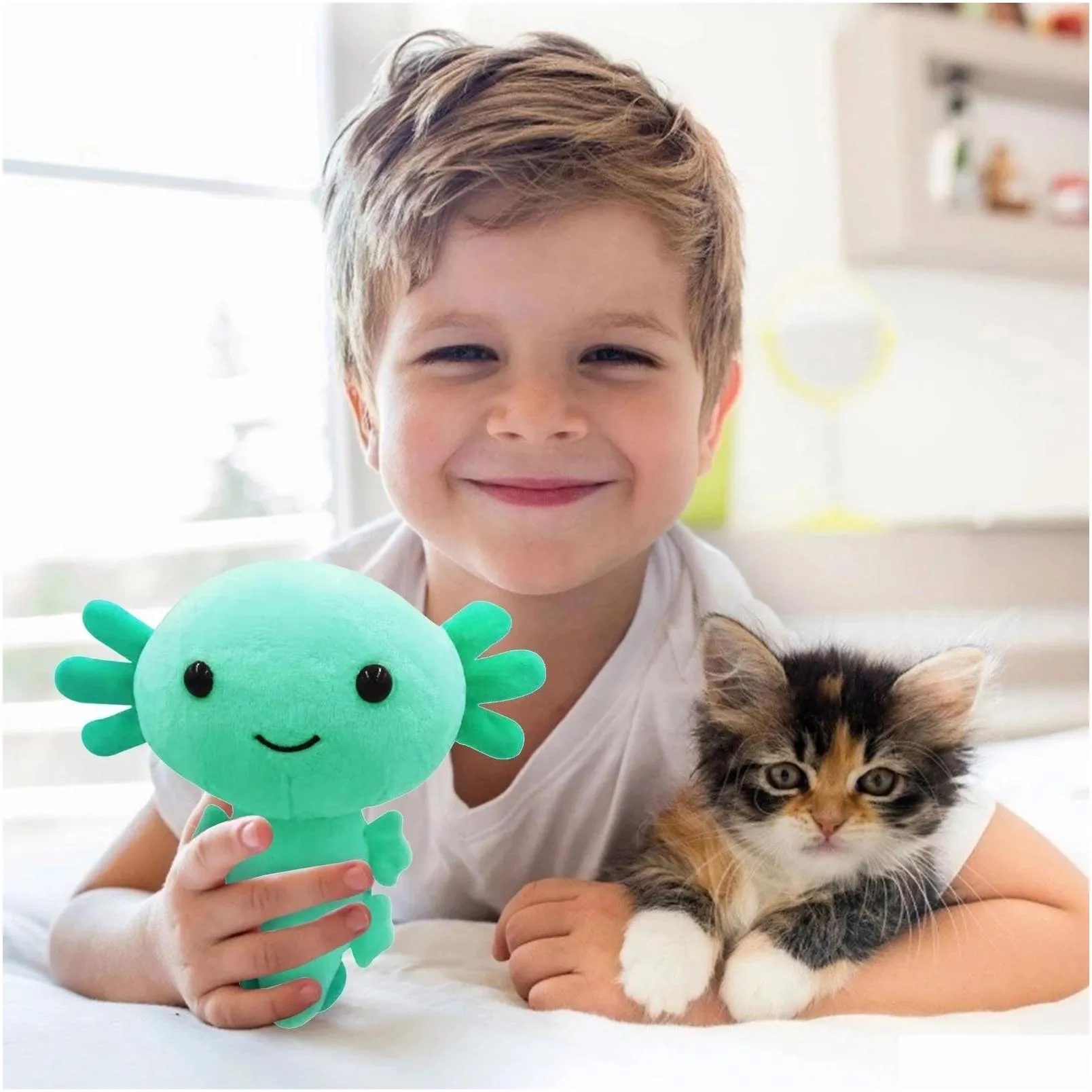 cute animal axolotl plush toy doll stuffed plushie pulpos plushsoft pillowtoy children room bed decoration toys kids gifts