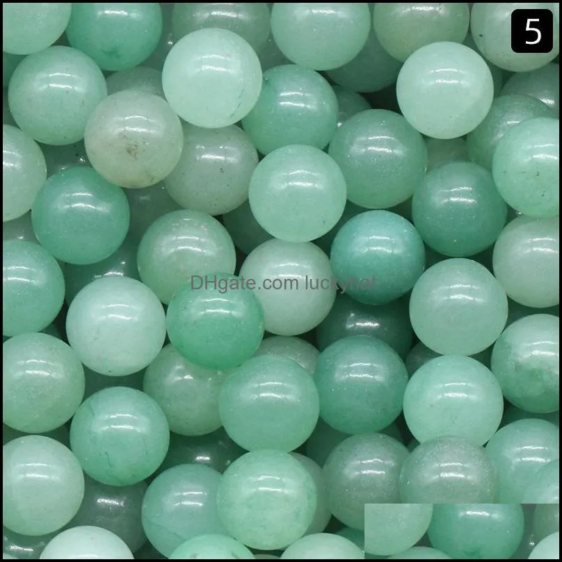 natural crystal stone 10mm no hole round bead jewelry acc mineral statue crystal ornament home decoration