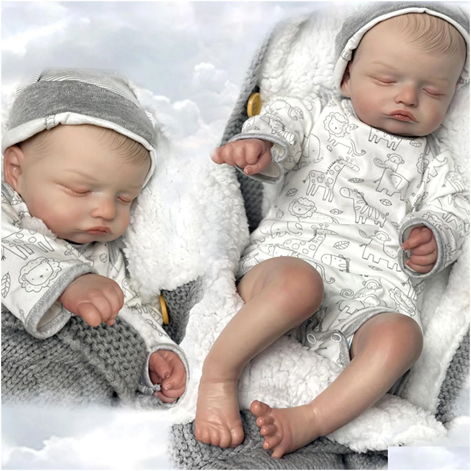 dolls 18 finished rosalie reborn baby sleeping little cute bebe boneca renascida brinquedo para crianas menina 230110