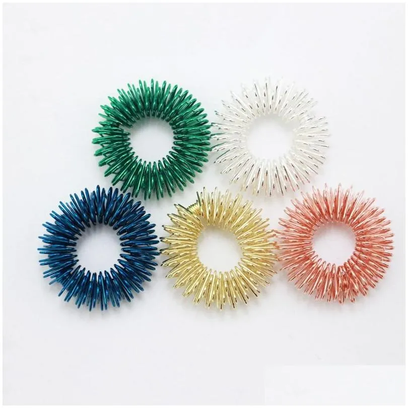 spiky sensory ring fidget toy for finger massage hand acupressure massager stress relief circulation rings 0225