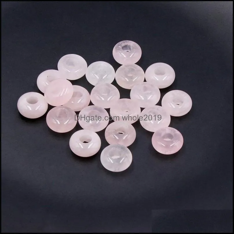 5x10mm natural stone crystal beads loose big hole charms pendants shape for necklace jewelry making diy gift wome whole2019