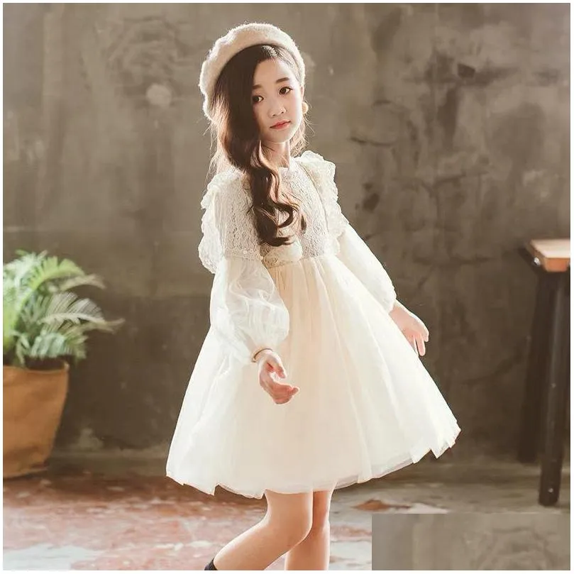 big girls dresses summer princess party lace embroidery white dress for teens girl children clothing 20211224 h1