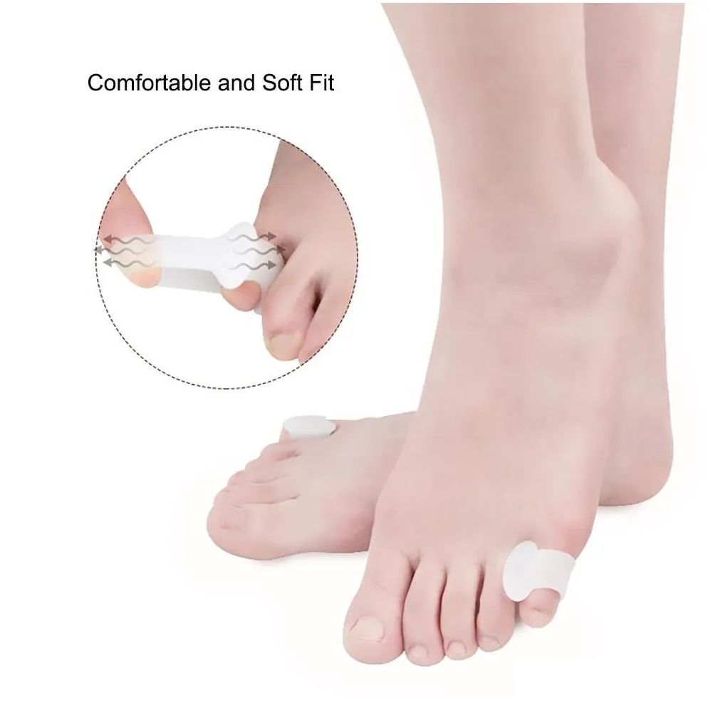 10pcs toe separators bunion pads hammer toes straightener toe spacers corrector for overlapping toes and drift pain hallux valgus295n