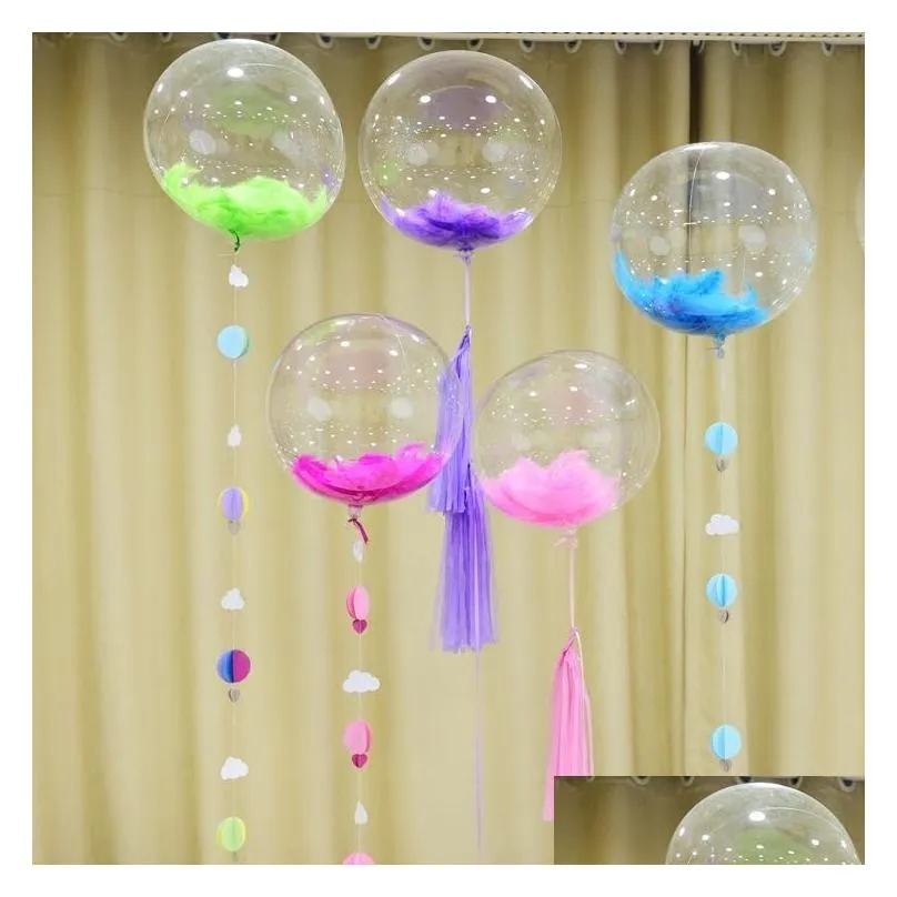 50pcs no winkles transparent pvc balloons 10 18 24 inch clear bubble balloons wedding birthday party decorative helium ballons kid3091