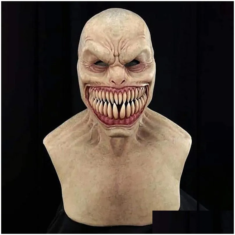 party masks adult horror trick toy scary prop latex mask devil face cover terror creepy practical joke for halloween prank toys