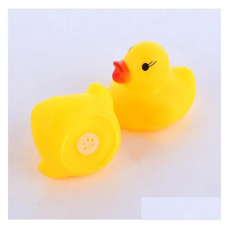 wholesale baby bath water toy toys sounds yellow rubber ducks kids bathe children swimming beach gifts gear baby kids bath water toy zf