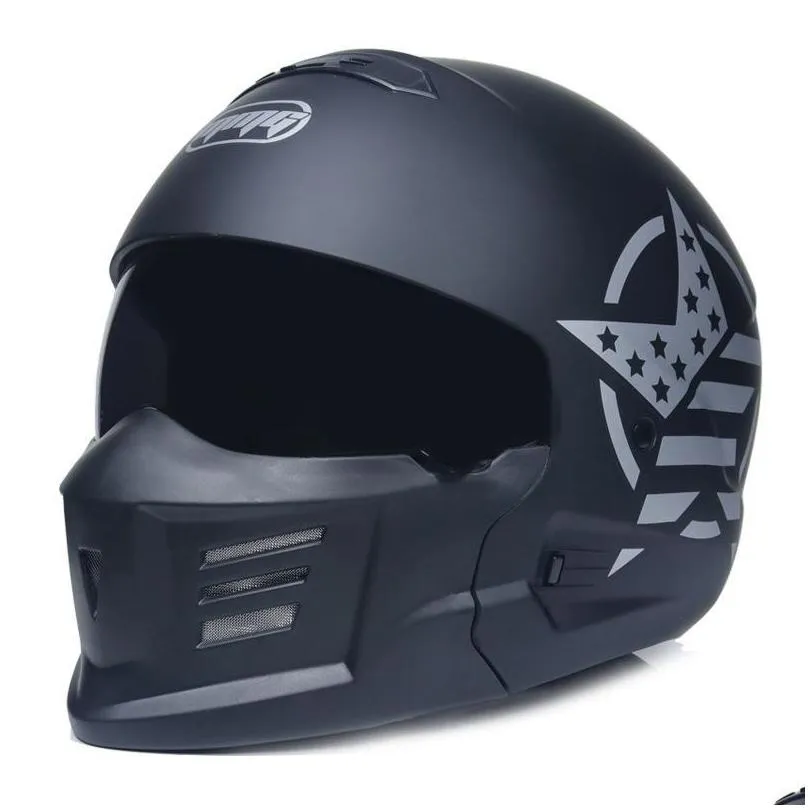 detachable scorpion helmet motorcycle vintage full face locomotive personality riding combination casco de moto helmets