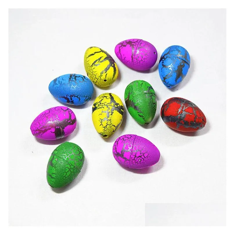 60pcs/lot novelty gag toys children toys cute magic hatching growinanimal dinosaur eggs for kids educational toys gifts gyh a660