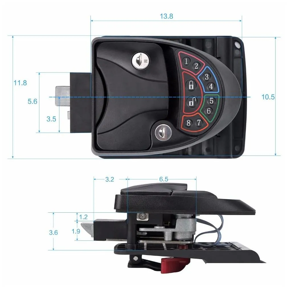 Keyless Entry Door Lock With Keypad For Trailer, Caravan, And Camper RV