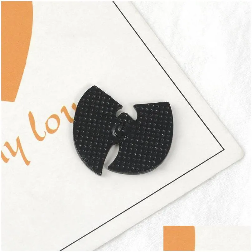 hot selling cute cartoon personalized letter wutang alloy enamel pin badge brooch