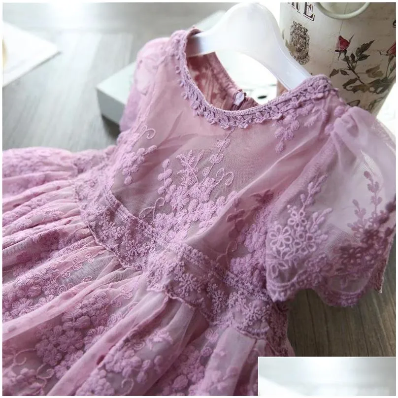 summer girl dress casual baby girls clothes kids dresses for girls lace flower wedding gown children birthday party school wear