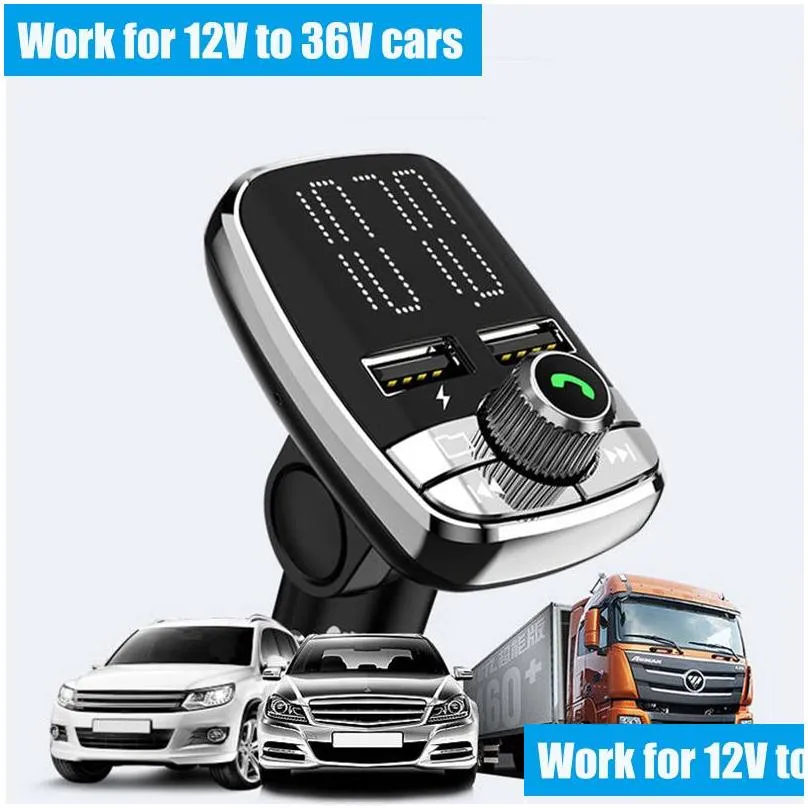 jinserta remote control car kit mp3 player hands bluetooth 5.0 fm transmitter dual usb car  tf flash usb music play