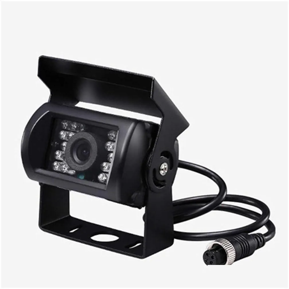 waterproof 18 led car rear view reversing parking backup camera ir night camera for 12v 24v bus truck motorhome van