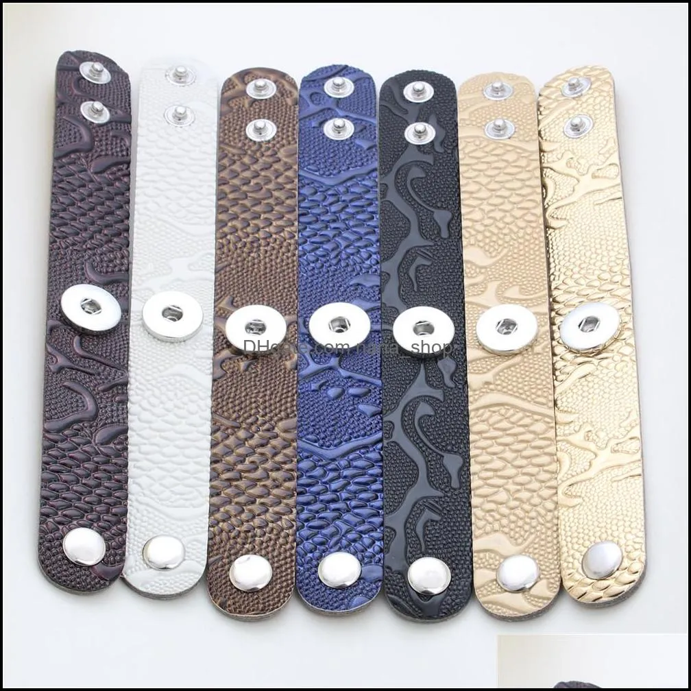  styles snaps jewelry wood color 18mm snap button bracelet pu leather band ginger snap button bracelet snap button jewelry