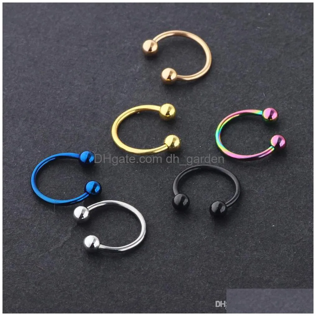 20g stainless steel nose ring hoop septum nose studs body jewelry piercing cartilage earring lip labret eyebrow rings