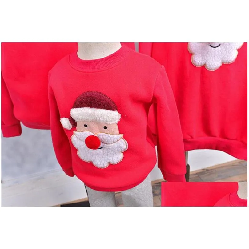 family matching outfits winter sweater warm children clothing kid shirt