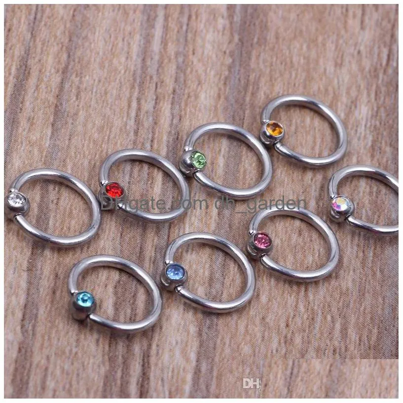 new design circular nose ring n21 steel mix 8 colors 100pcs/lot body piercing jewelry nose hoop ring