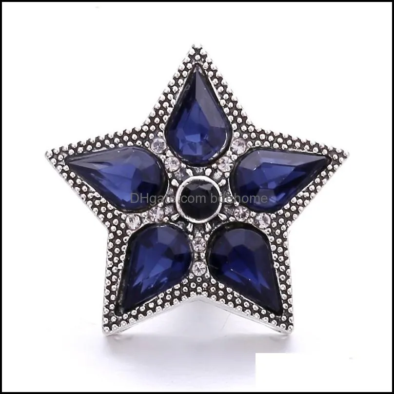 noosa fivepointed star 18mm ginger snap jewelry black plated snap diy necklace bracelet accessory finding