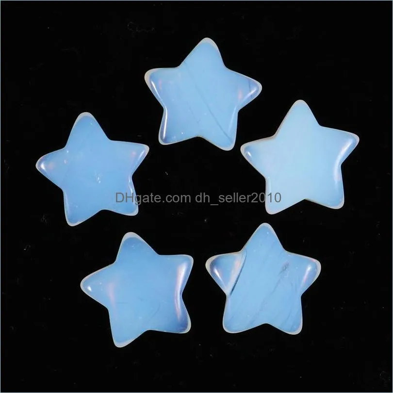 fivepointed star ornaments natural rose quartz turquoise stone naked stones decoration hand handle pieces diy necklace dhseller2010