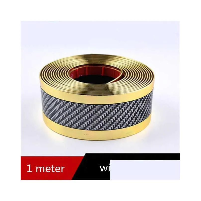 car stickers anti scratch door sill protector rubber strip carbon fiber threshold protection bumper film sticker car styling