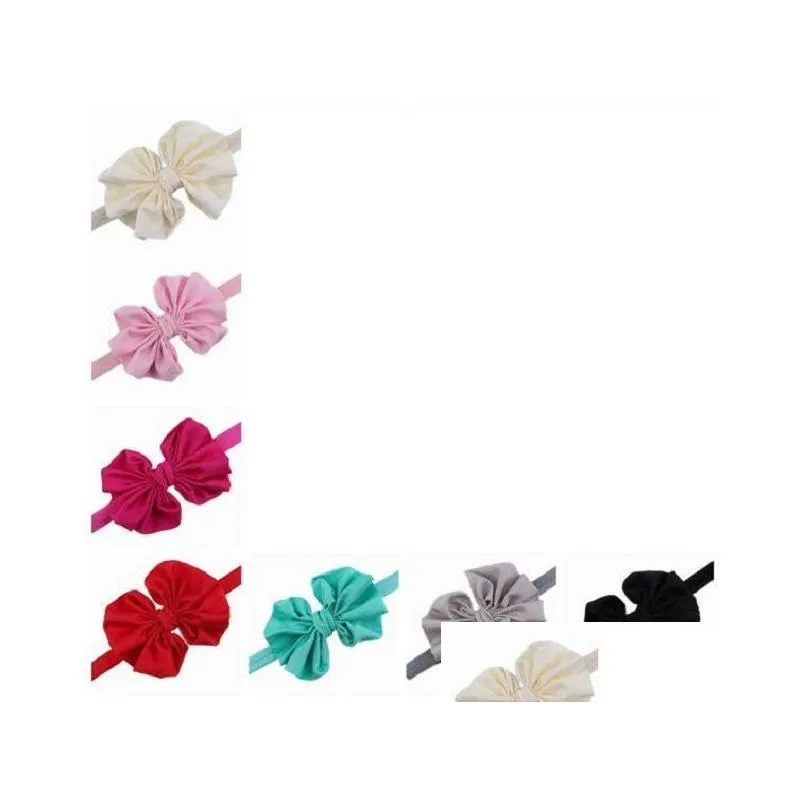 baby chiffon headbands for girls fashion hair bows kids boutique hair accessories children elastic hair bands bowknot head bands