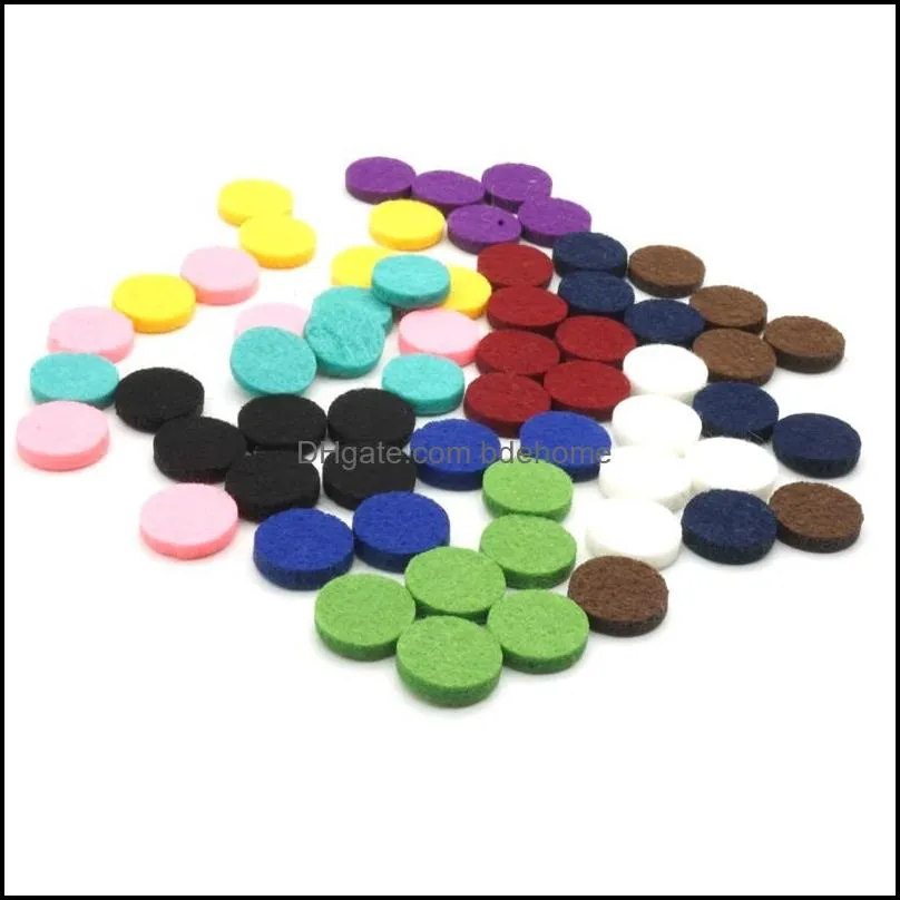 10 colorful 3x15mm round felt pads  oil diffuser spacers for  oil diffuser 18mm snap buttons jewelry