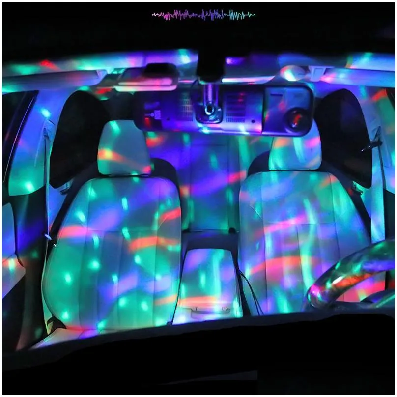 car usb led party lights stage effect karaoke atmosphere lamp 4w 5v portable disco ball colorful laser dj disco light music