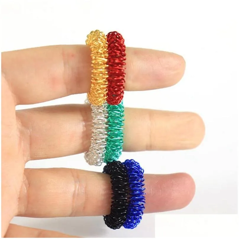 spiky sensory ring fidget toy for finger massage hand acupressure massager stress relief circulation rings 0225