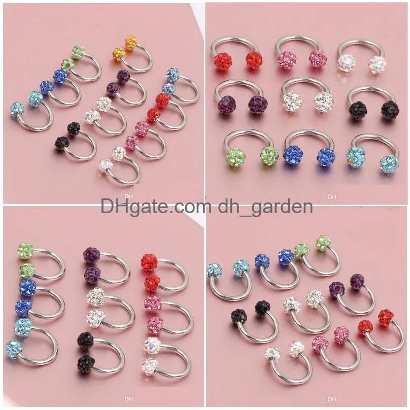 piercing nose horseshoe titanium piercing jewelry nose body jewelry multi colors titanium piercing 50pcs/lot